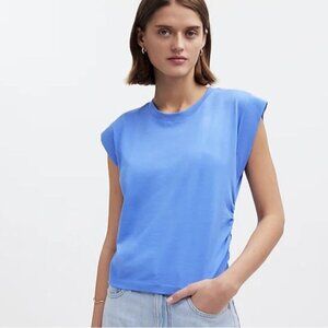 Madewell Side-Cinch Muscle Tee Shirt Celeste Blue Size XXL NWT